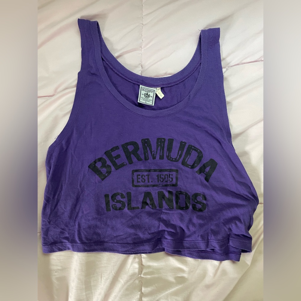 Gildan Purple Bermuda Islands Tank Top